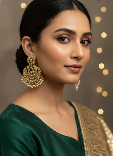 Meher Noor Antique Jhumar Drops