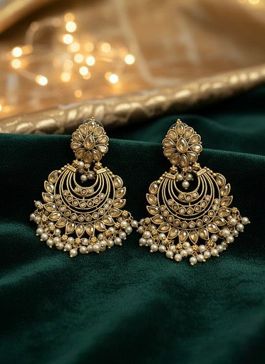 Meher Noor Antique Jhumar Drops